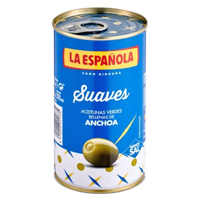 Aceitunas suaves rellenas de anchoa La española lata 150 g-0 Aceitunas suaves rellenas de anchoa La española lata 150 g-0