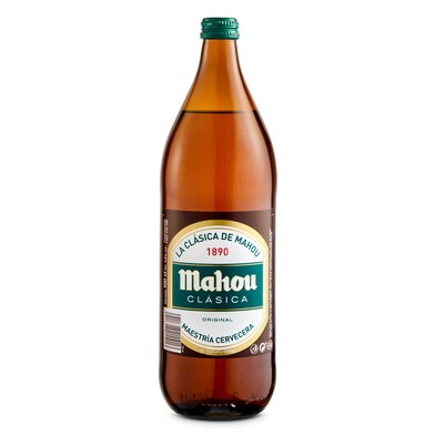 Cerveza clásica Mahou botella 1 l-0