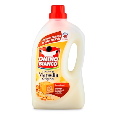 Detergente máquina líquido marsella Omino bianco botella 40 lavados-0