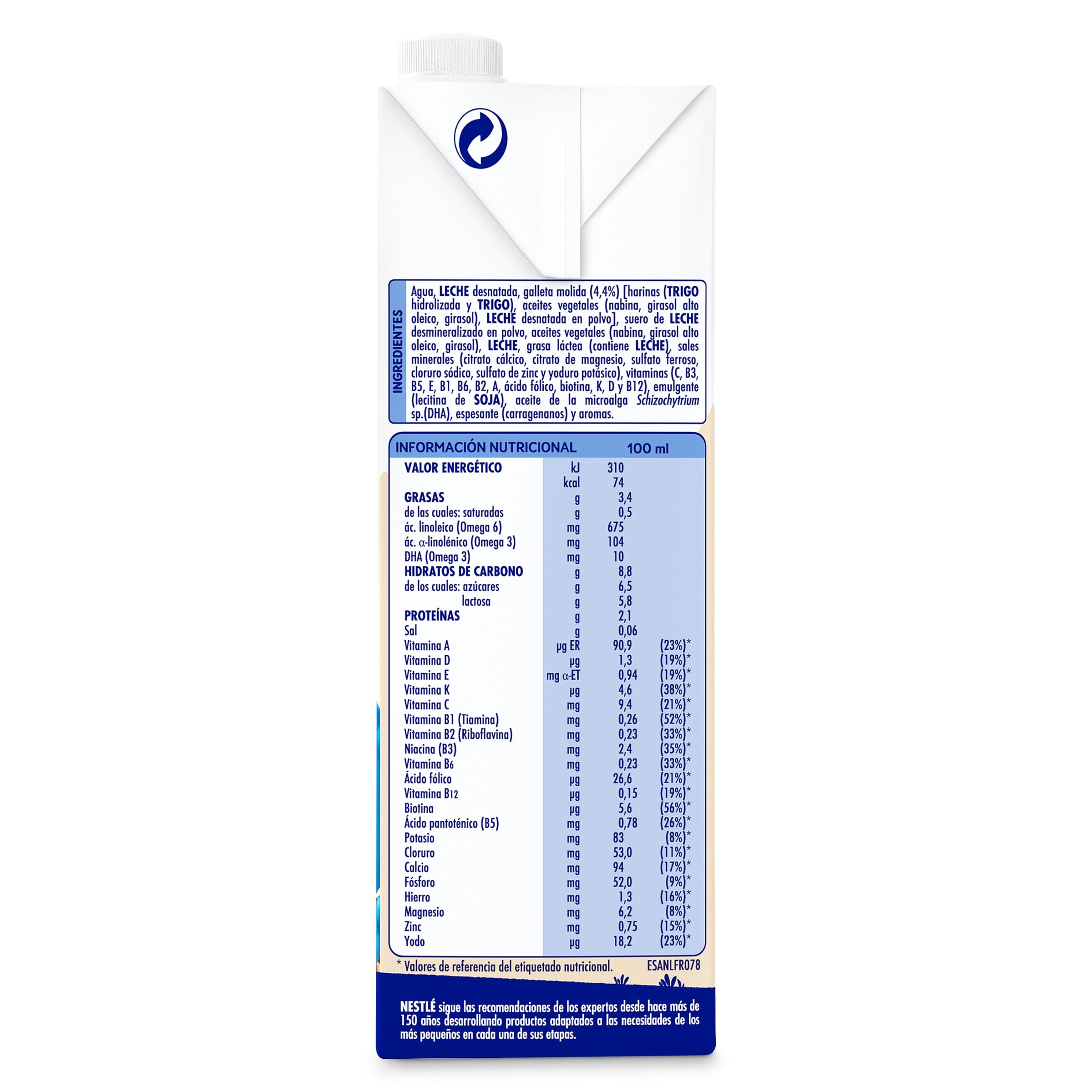 Leche crecimiento con galleta maría +3 años Nestlé 1 L