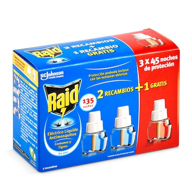 Insecticida eléctrico antimosquitos Raid 2 unidades-0