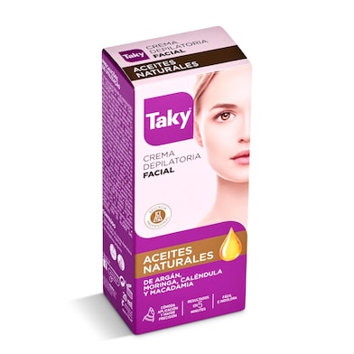 Crema depilatoria facial con aceites naturales Taky 20 ml-0