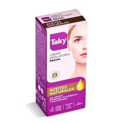 Crema depilatoria facial con aceites naturales Taky 20 ml-0