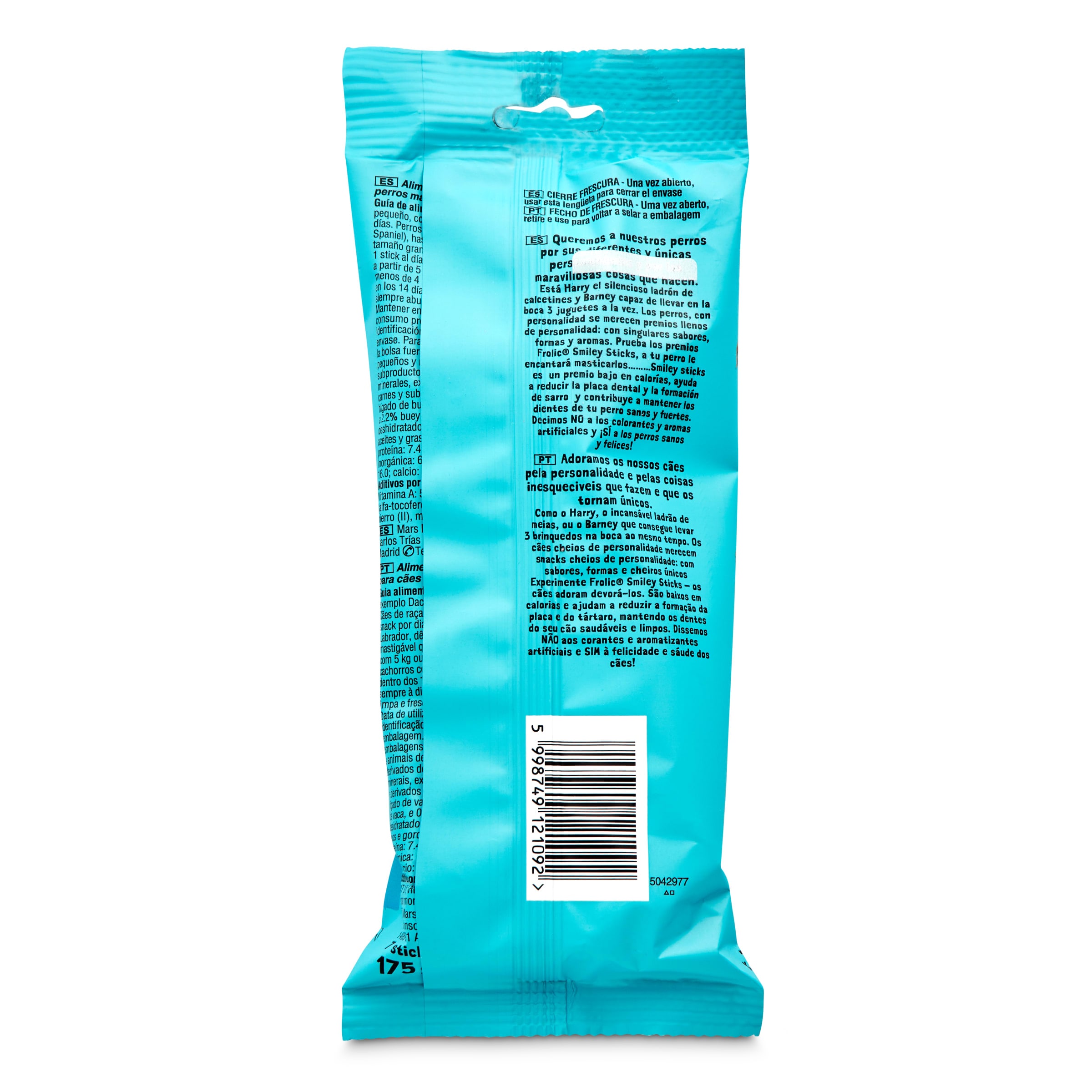 Snack para perros smiley sticks Frolic 175 g