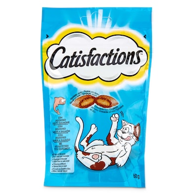 Snack para gatos con salmón Catisfaction bolsa 60 g-0
