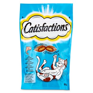 Snack para gatos con salmón Catisfaction bolsa 60 g-0