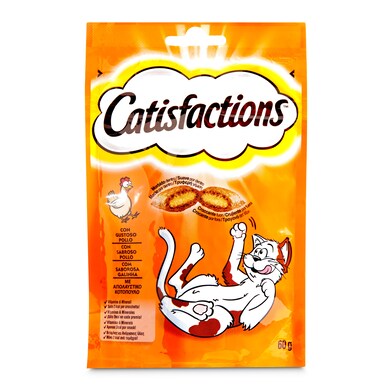 Snack para gatos con pollo Catisfaction bolsa 60 g-0