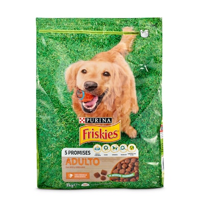 Alimento para perros adultos con aves y verduras Friskies bolsa 3 kg-0