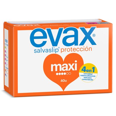 Protegeslips protección maxi Evax caja 40 unidades-0 Protegeslips protección maxi Evax caja 40 unidades-0