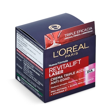 Crema de día triple acción antiedad L'Oréal frasco 50 ml-0