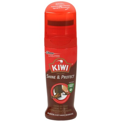 Autoaplicador para calzado color marrón Kiwi frasco 50 ml-0
