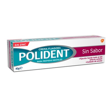 Crema fijadora para prótesis dental sin sabor Polident caja 40 g-0