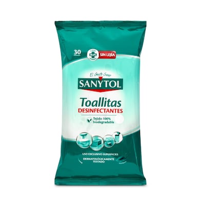 Toallitas desinfectantes Sanytol bolsa 30 unidades-0