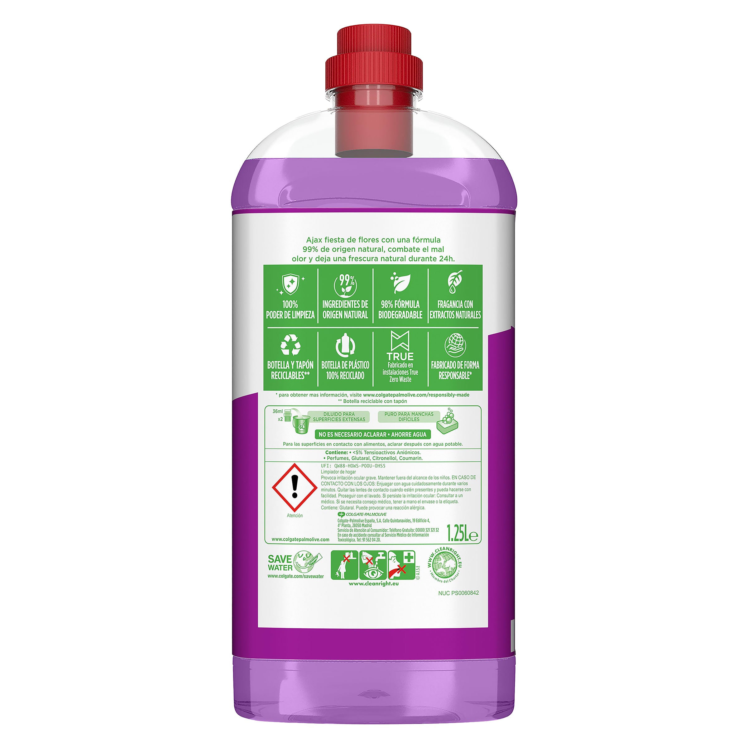 Limpiador de hogar multiusos Lavanda Ajax 1,25 L