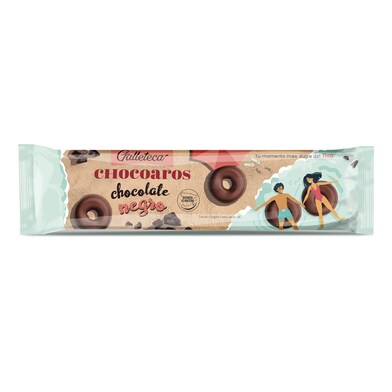 Roscos de galleta con chocolate negro chocoaros Galleteca de Dia bolsa 128 g-0