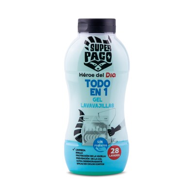 Lavavajillas máquina gel todo en uno Super Paco de Dia botella 720 ml-0 Lavavajillas máquina gel todo en uno Super Paco de Dia botella 720 ml-0