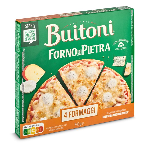 Pizza 4 Quesos Buitoni Forno Di Pietra Caja 340 Gr.