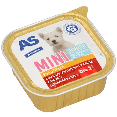 Alimento para perros junior con carne As Dia tarrina 150 g-0