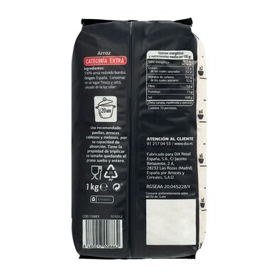 Arroz bomba Arrozona de Dia paquete 1 Kg-1 Arroz bomba Arrozona de Dia paquete 1 Kg-1