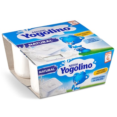 Postre lácteo natural Nestlé Yogolino pack 4 x 100 g-0