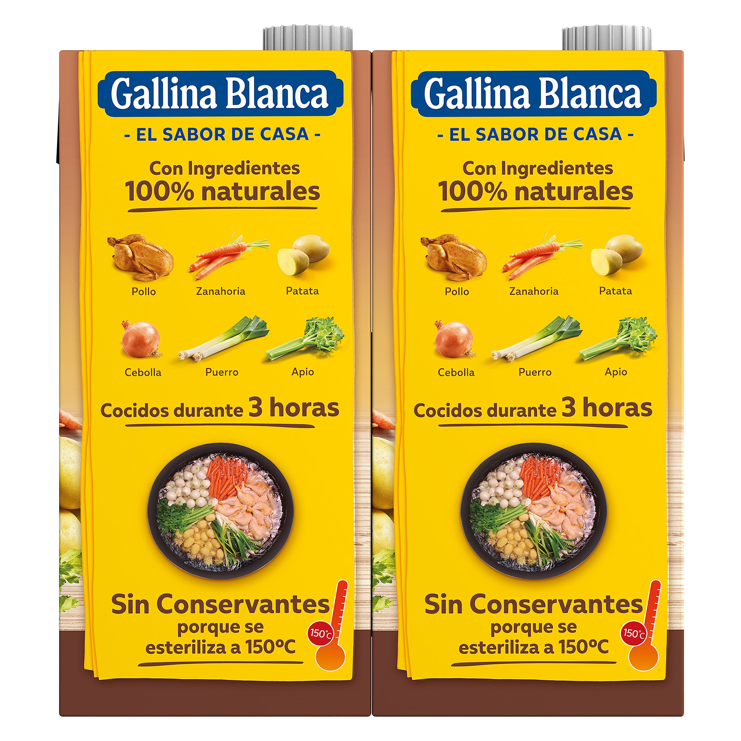 Caldo de pollo Gallina Blanca 2 x 1 L