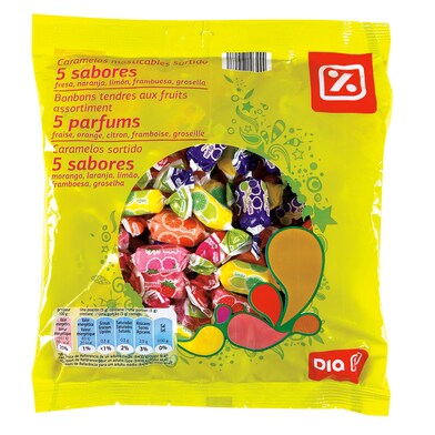 Caramelos masticables 5 sabores Dia bolsa 475 g-0 Caramelos masticables 5 sabores Dia bolsa 475 g-0