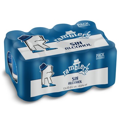 Cerveza sin alcohol Ramblers de Dia pack 12 x 33 cl-0 Cerveza sin alcohol Ramblers de Dia pack 12 x 33 cl-0