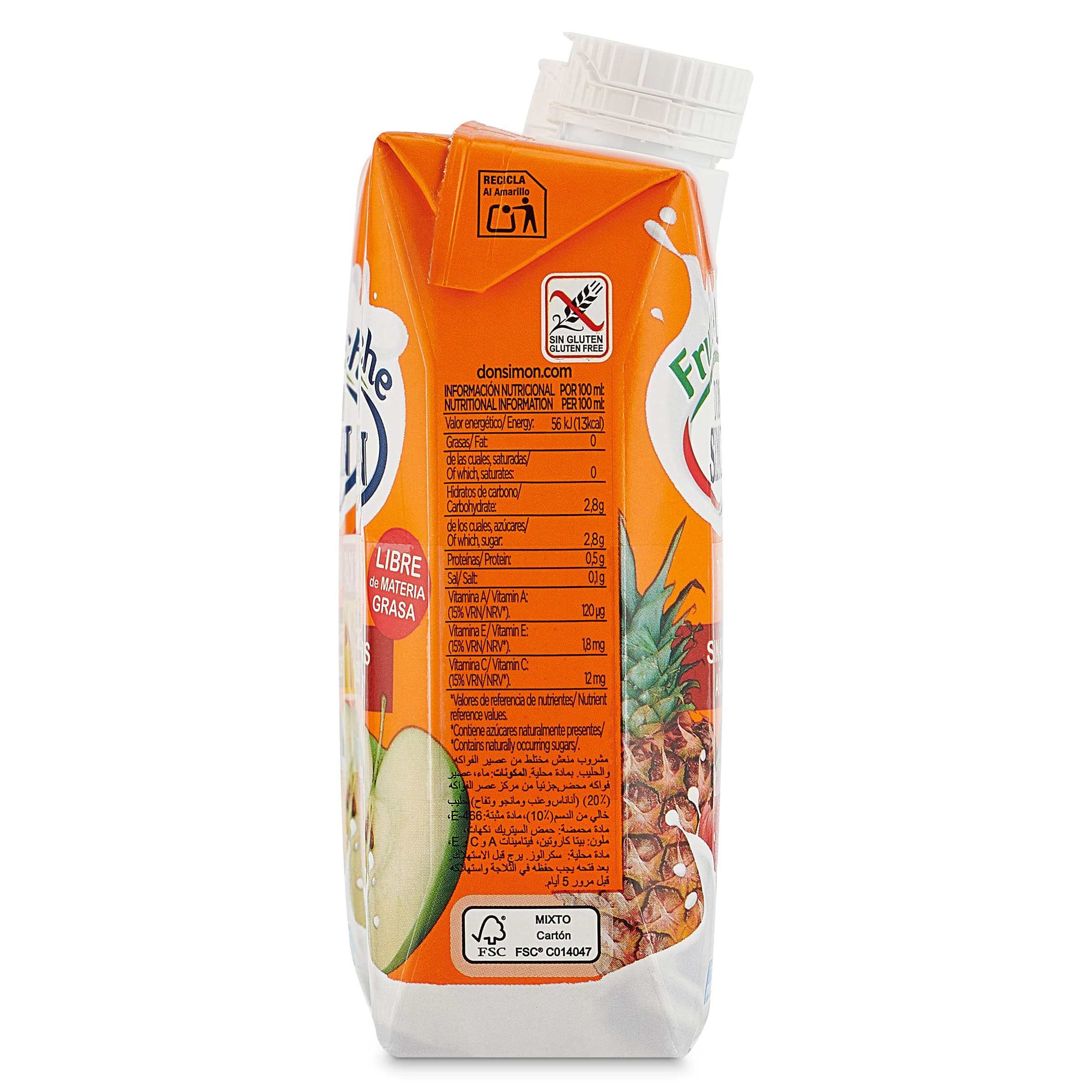 Bebida de fruta y leche tropical Don Simón pack 3 x 330 ml