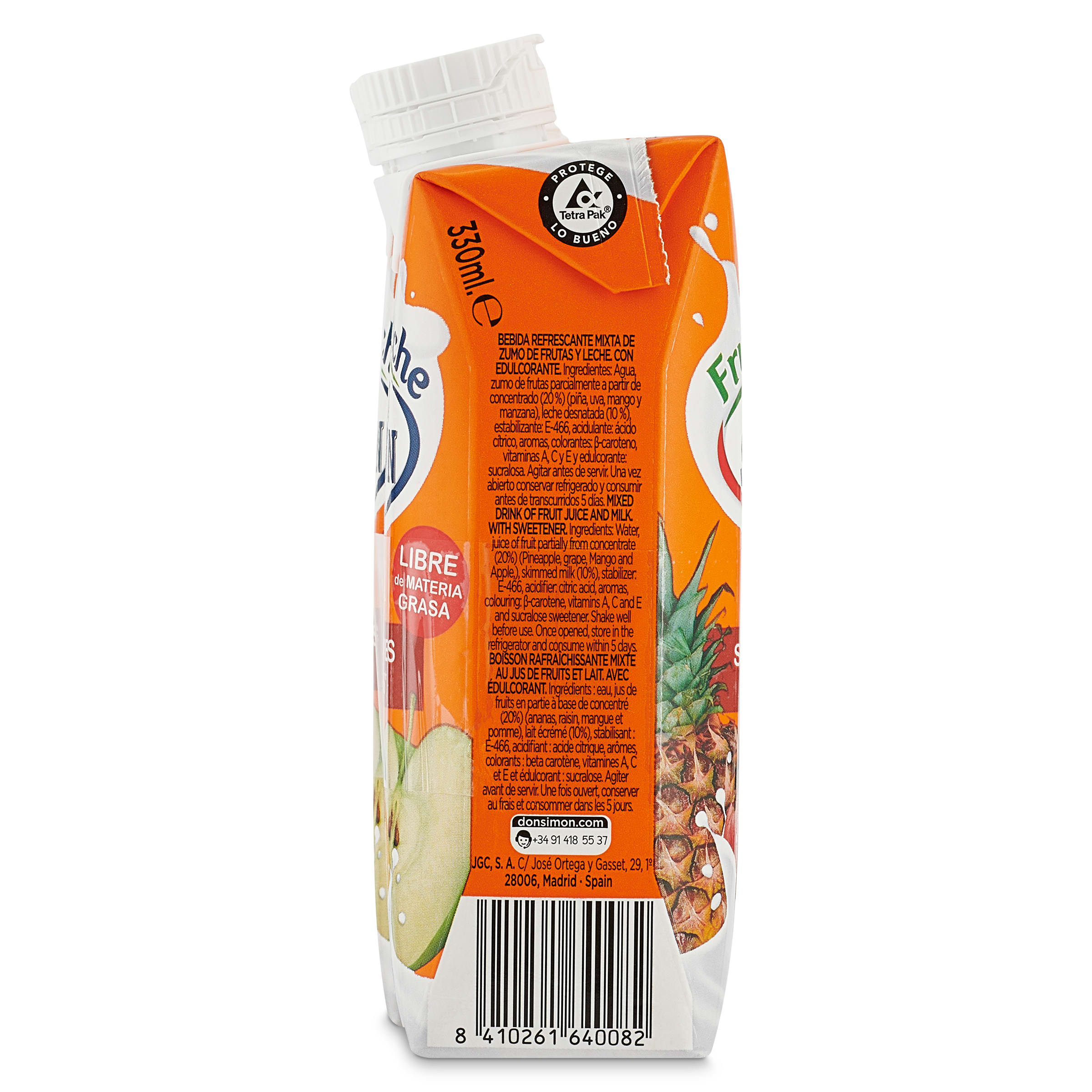 Bebida de fruta y leche tropical Don Simón pack 3 x 330 ml