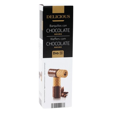 Barquillos con chocolate negro Dia Delicious estuche 125 g-0