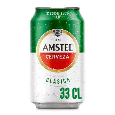 Cerveza clásica Amstel lata 33 cl-0 Cerveza clásica Amstel lata 33 cl-0