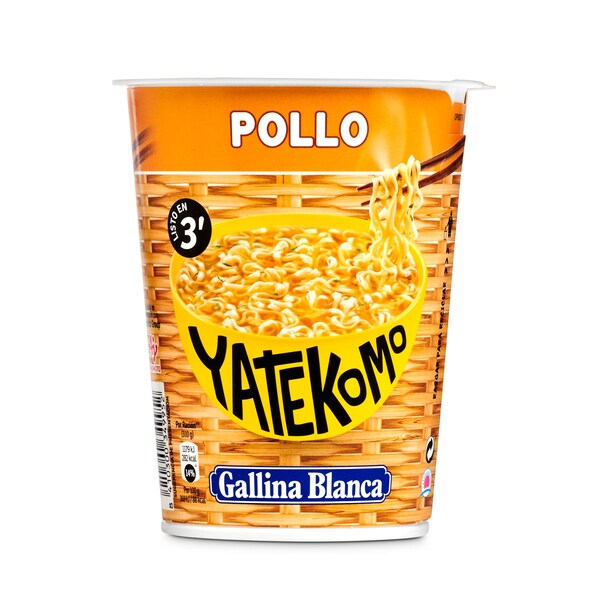 Fideos Orientales Pollo Gallina Blanca Yatekomo Vaso 60 Gr.