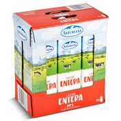 Leche entera Central Lechera Asturiana brik 6 x 1 l