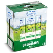 Leche desnatada Central Lechera Asturiana brik 6 x 1 l