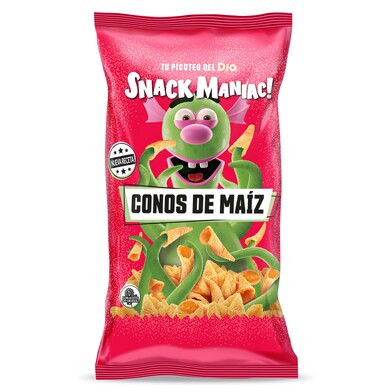 Conos de maíz sabor queso y bacon Snack Maniac de Dia bolsa 100 g-0