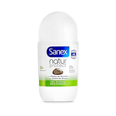 Desodorante roll-on natur protect piel normal Sanex bote 50 ml-0