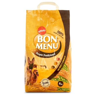 Alimento para perros receta tradicional Bon menu bolsa 4 Kg-0