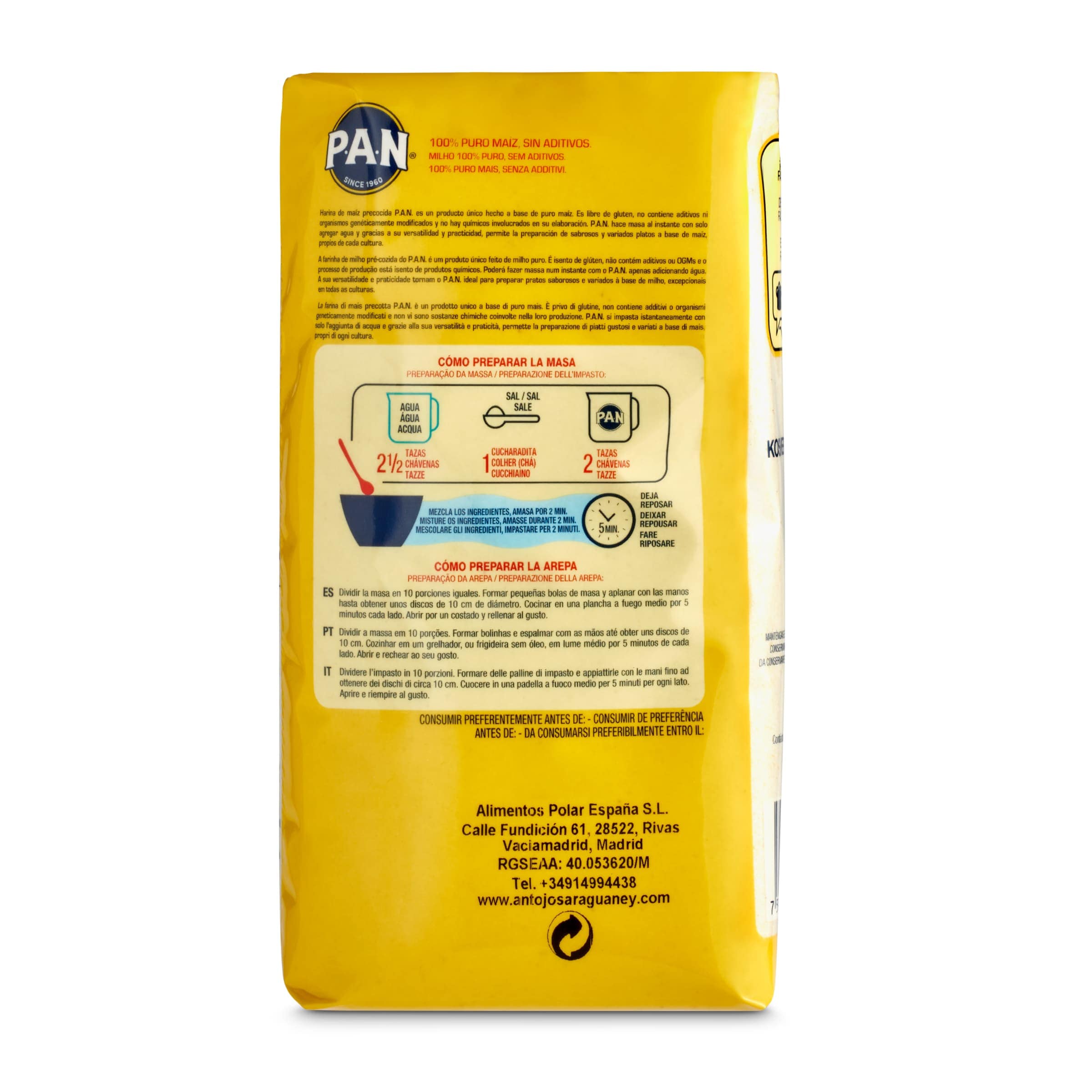 Harina de maíz blanco 1 Kg