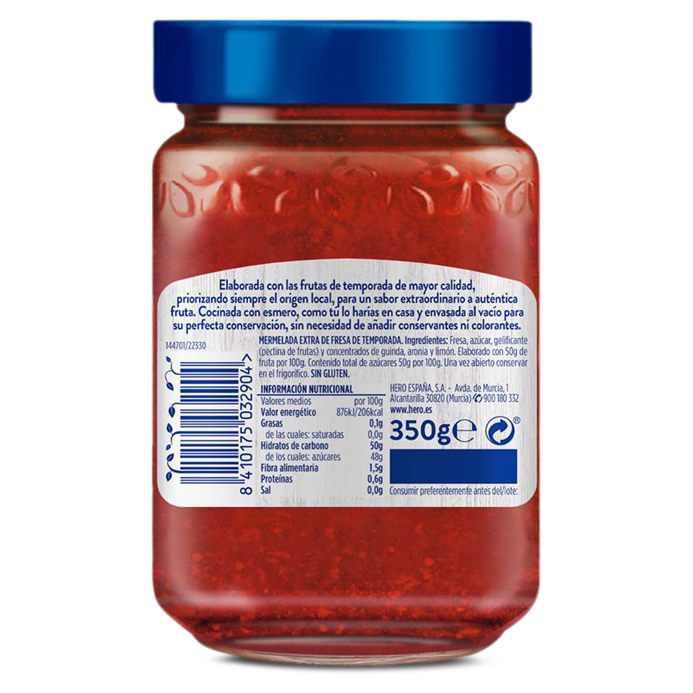 Mermelada de fresas de temporada de Huelva Hero 350 g