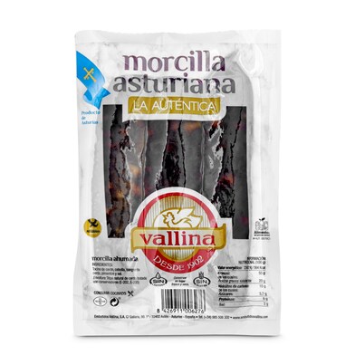 Morcilla asturiana Vallina bolsa 250 g-0 Morcilla asturiana Vallina bolsa 250 g-0