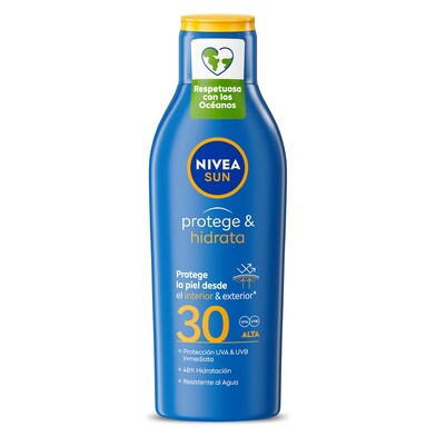 Leche solar protege & hidrata spf 30 Nivea bote 200 ml-0 Leche solar protege & hidrata spf 30 Nivea bote 200 ml-0