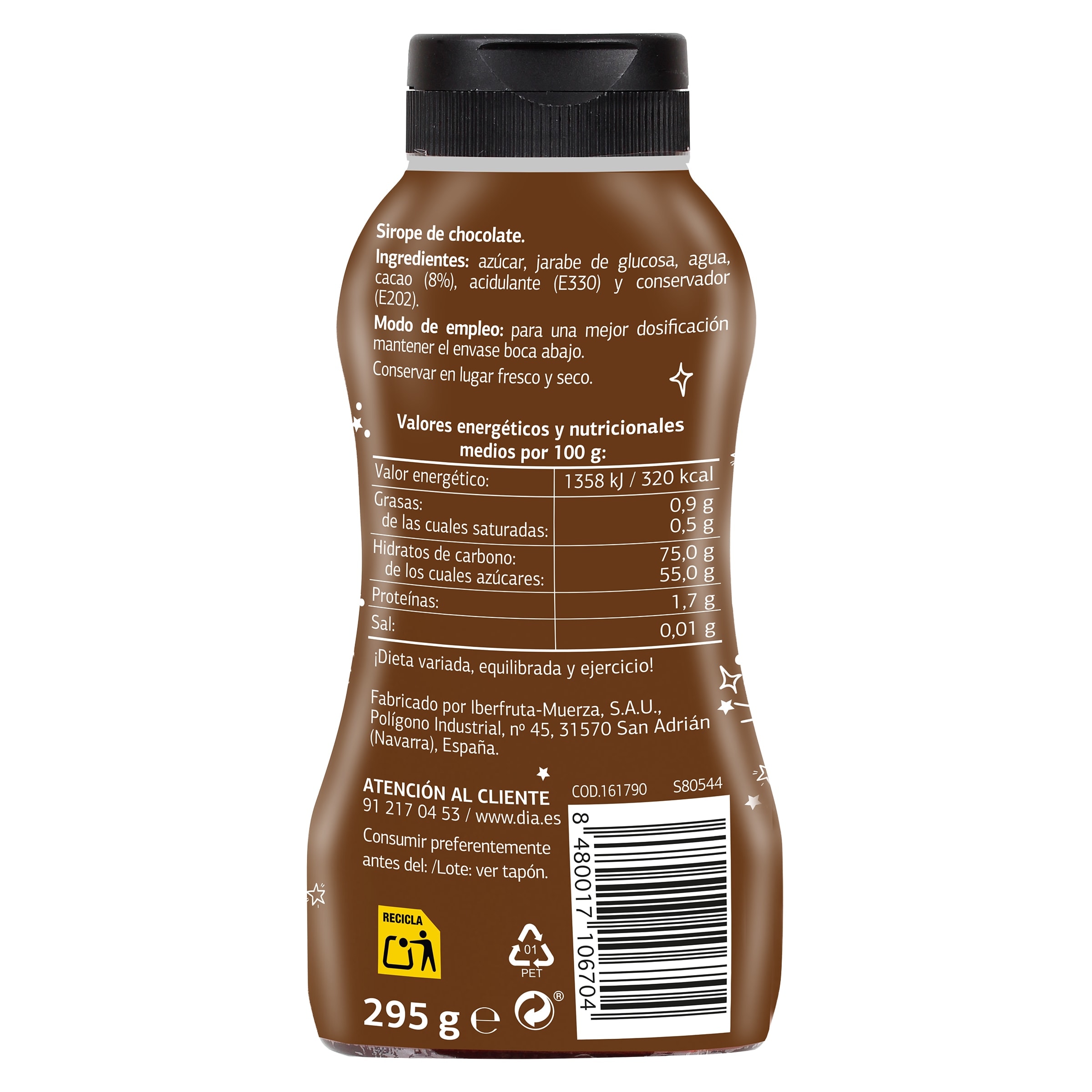 Sirope de chocolate Delimagic de Dia 295 g