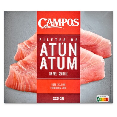 Filetes de atún sin piel CAMPOS CAJA 225 GR-1 Filetes de atún sin piel CAMPOS CAJA 225 GR-1