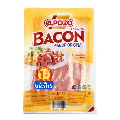 Bacon en lonchas Elpozo sobre 120 g-0 Bacon en lonchas Elpozo sobre 120 g-0