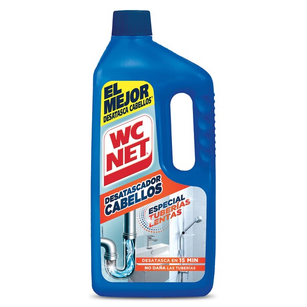 Desatascador De Tuberías Cabellos Wc Net Botella 1 L.