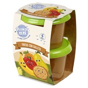 Puré de frutas con galleta Planeta Bebé de Dia pack 2 x 200 g