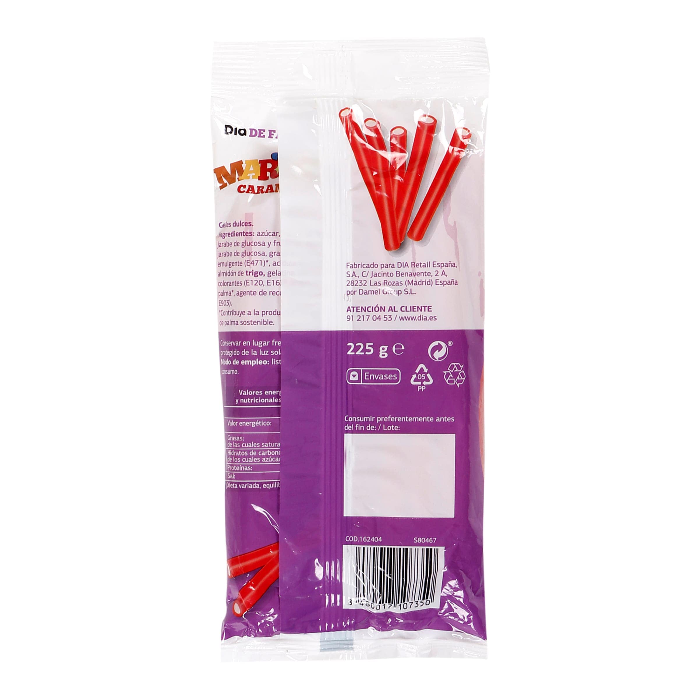Tronquitos sin pica relleno Dia Marcelo Caramelo 225 g