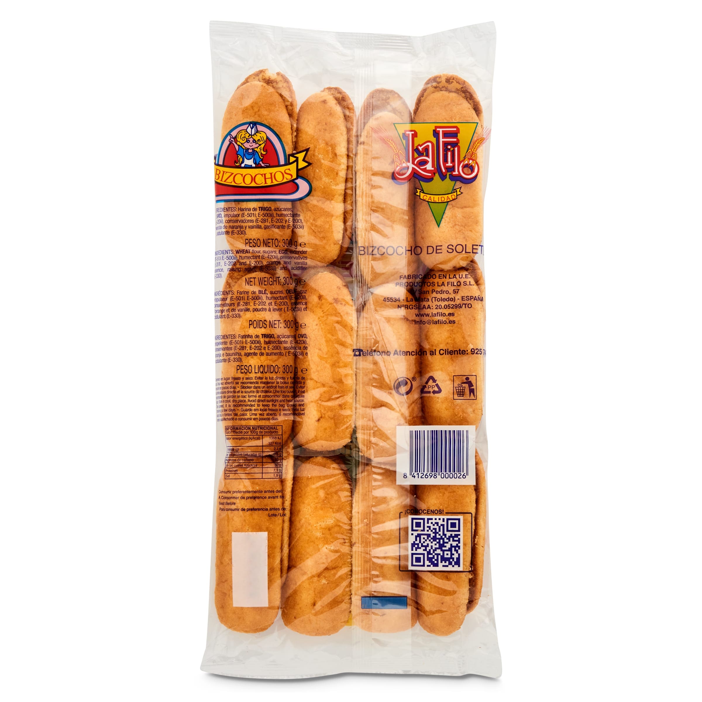 Bizcocho de soletilla Filo 300 g