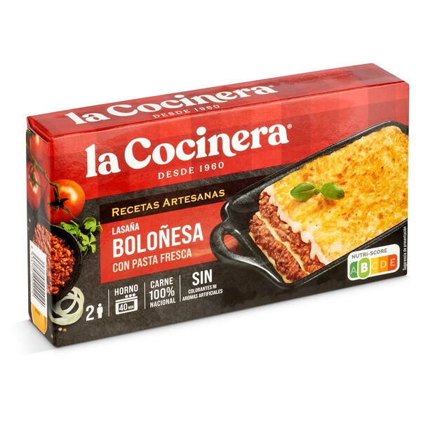Lasaña de Carne La Cocinera Caja 500 Gr.