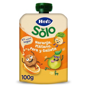 alimento infantil con pure de frutas y galleta 100 g